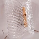 Murano glass wall lamp with frosted effect, 70s design
