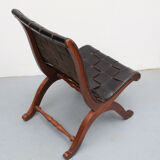 1950s chair in leather, Pierre Lottier