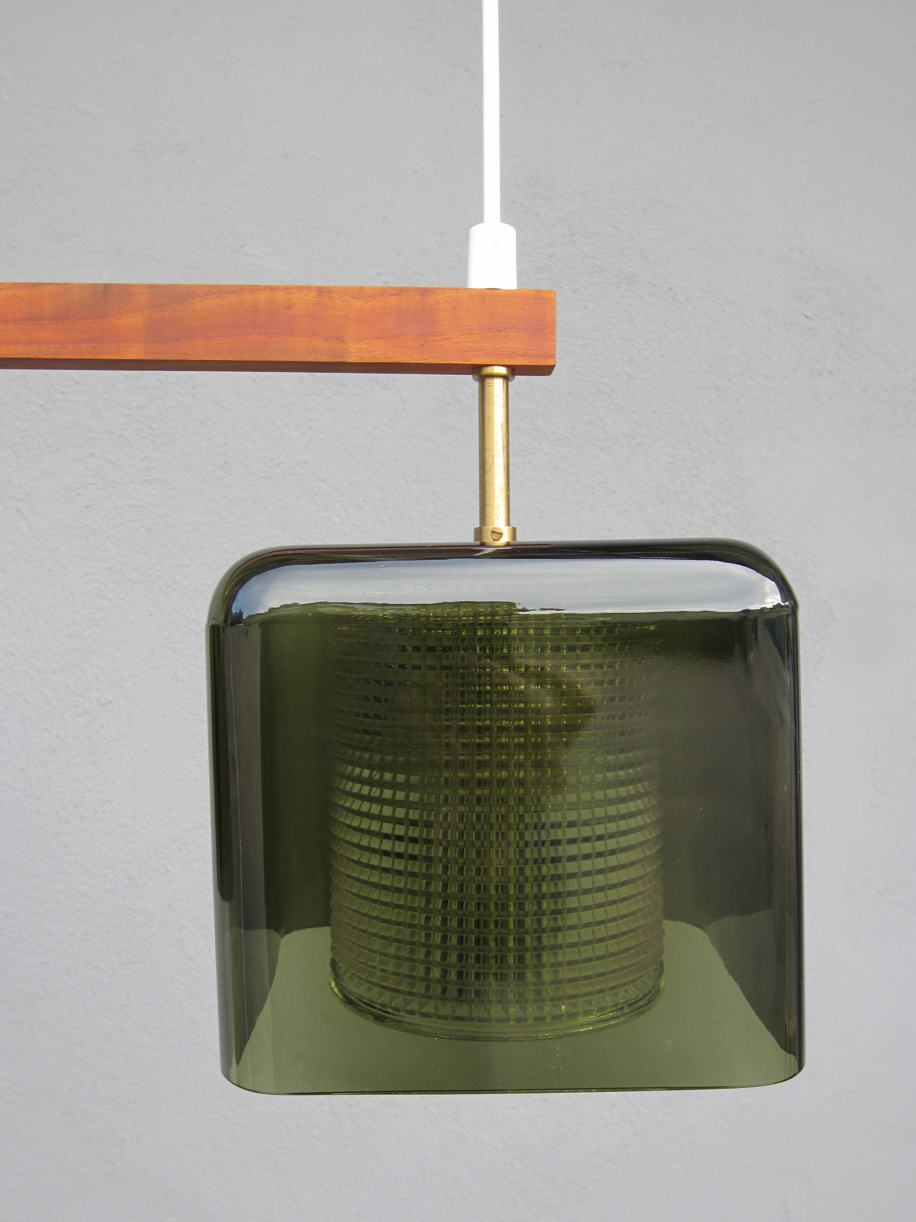 Scandinavian glass pendant lamp Carl Fagerlund for Orrefors