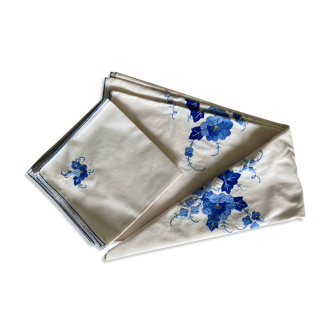 Embroidered tablecloth and towels