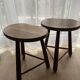 Solid oak tripod stools
