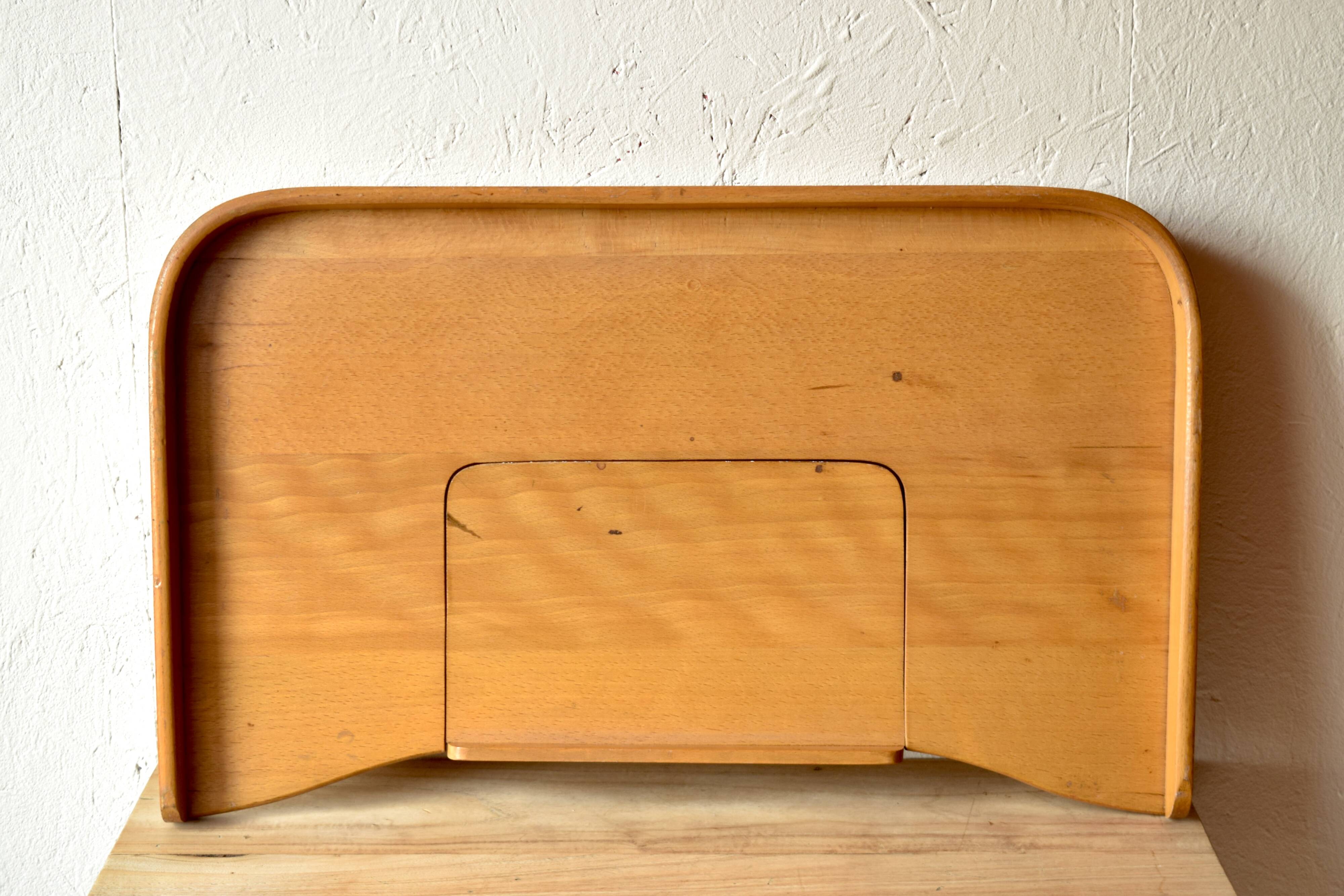 Torck - vintage wooden bed tray with reading tablet - made in belgium - 1950s