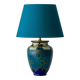 Art Deco Ceramic Table Lamp by PZH Gouda, 1928, with New Dupion Silk Shade