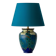 Art Deco Ceramic Table Lamp by PZH Gouda, 1928, with New Dupion Silk Shade