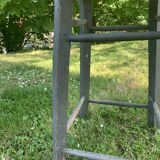 Tabouret de ferme haut en bois ancien