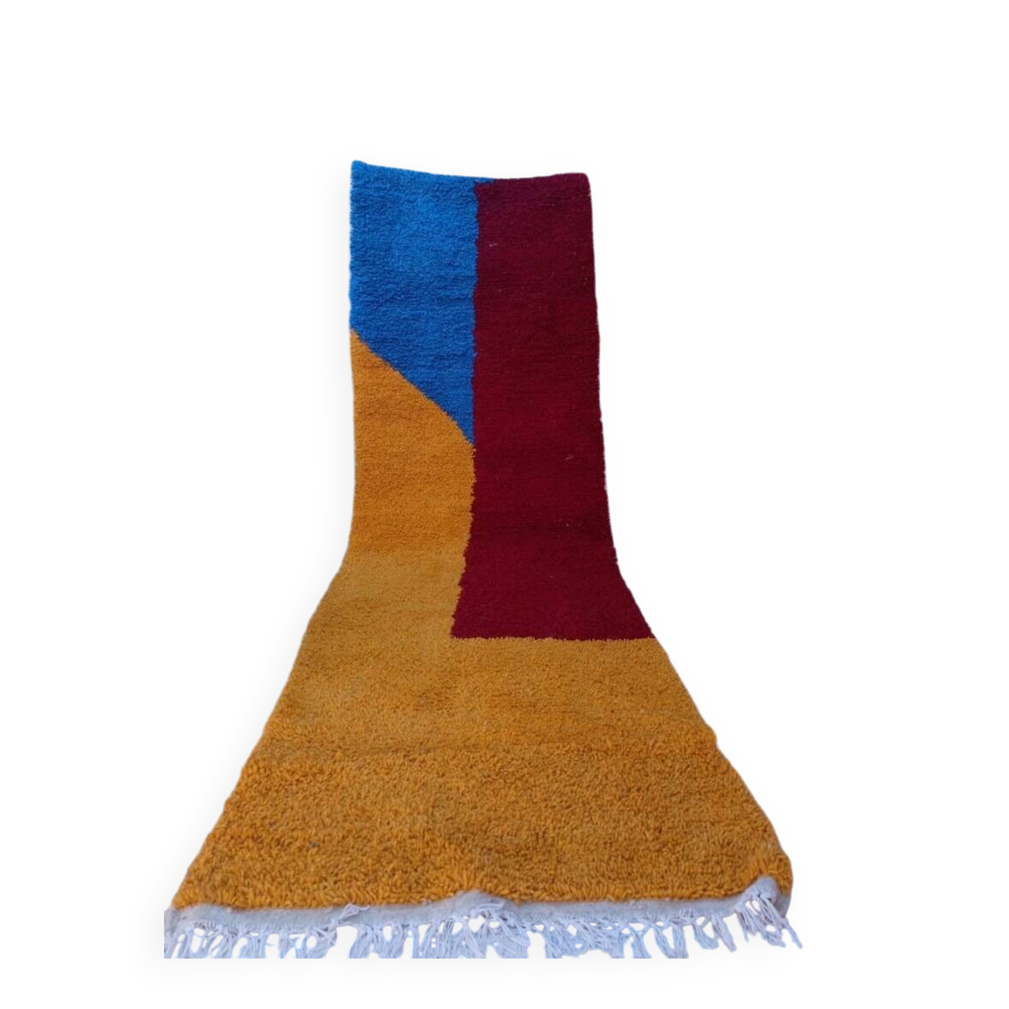 Handmade traditional pure wool carpet for the hallway, size 75x300 cm.