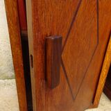 Oak bedside tables, vintage pair