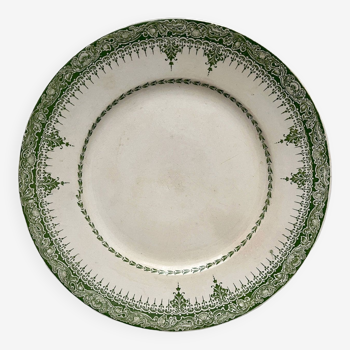 Assiette plate en terre de fer "Ariane" faïencerie d'Onnaing