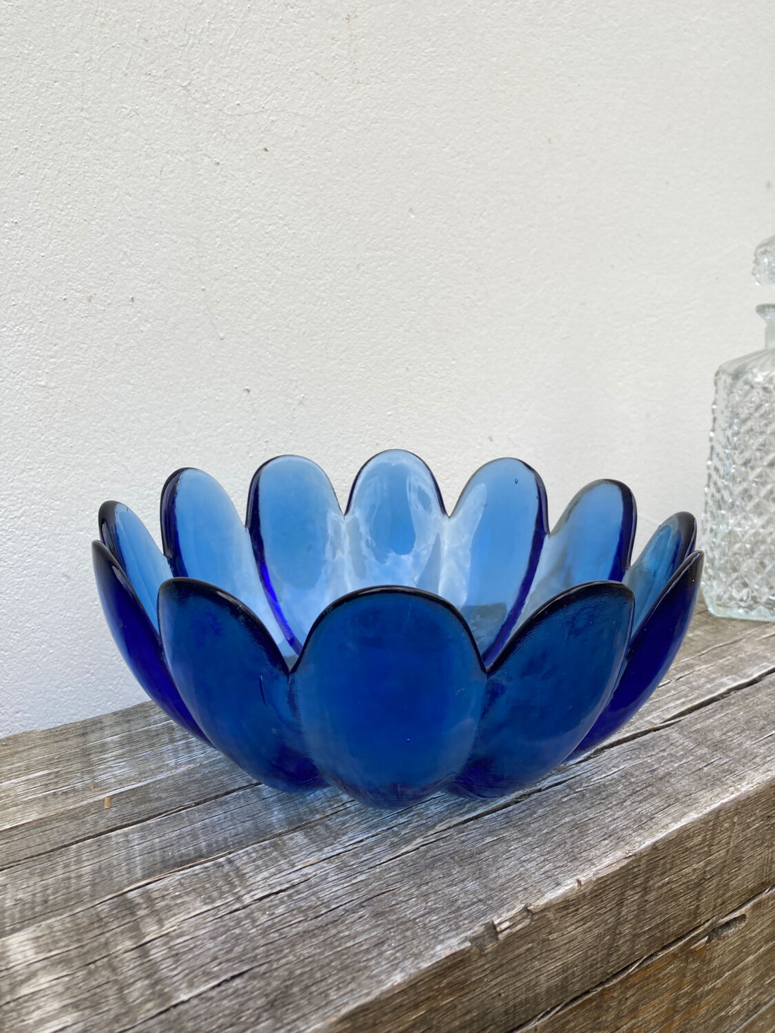 Vintage molded glass bowl