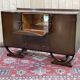 English art deco oak bar