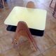 Vintage coffee table compass foot