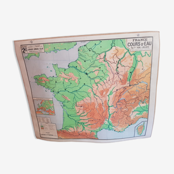 Carte scolaire ancienne Vidal-Lablache