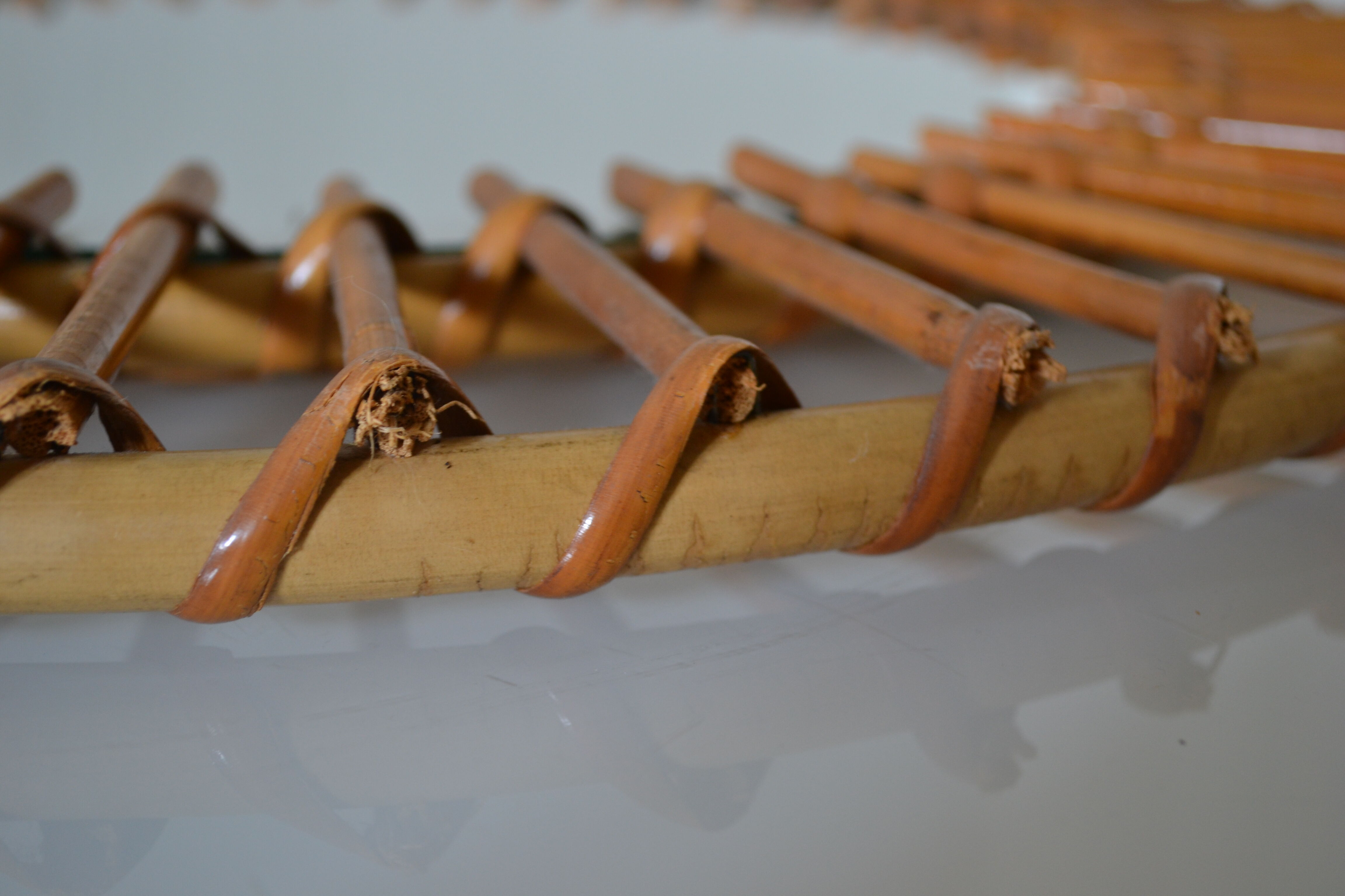 Vintage rattan sun mirror 70 years