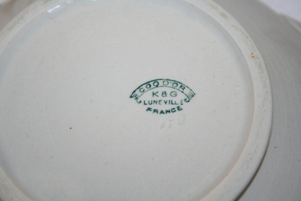 K & G Lunéville pattern gold Rooster tureen