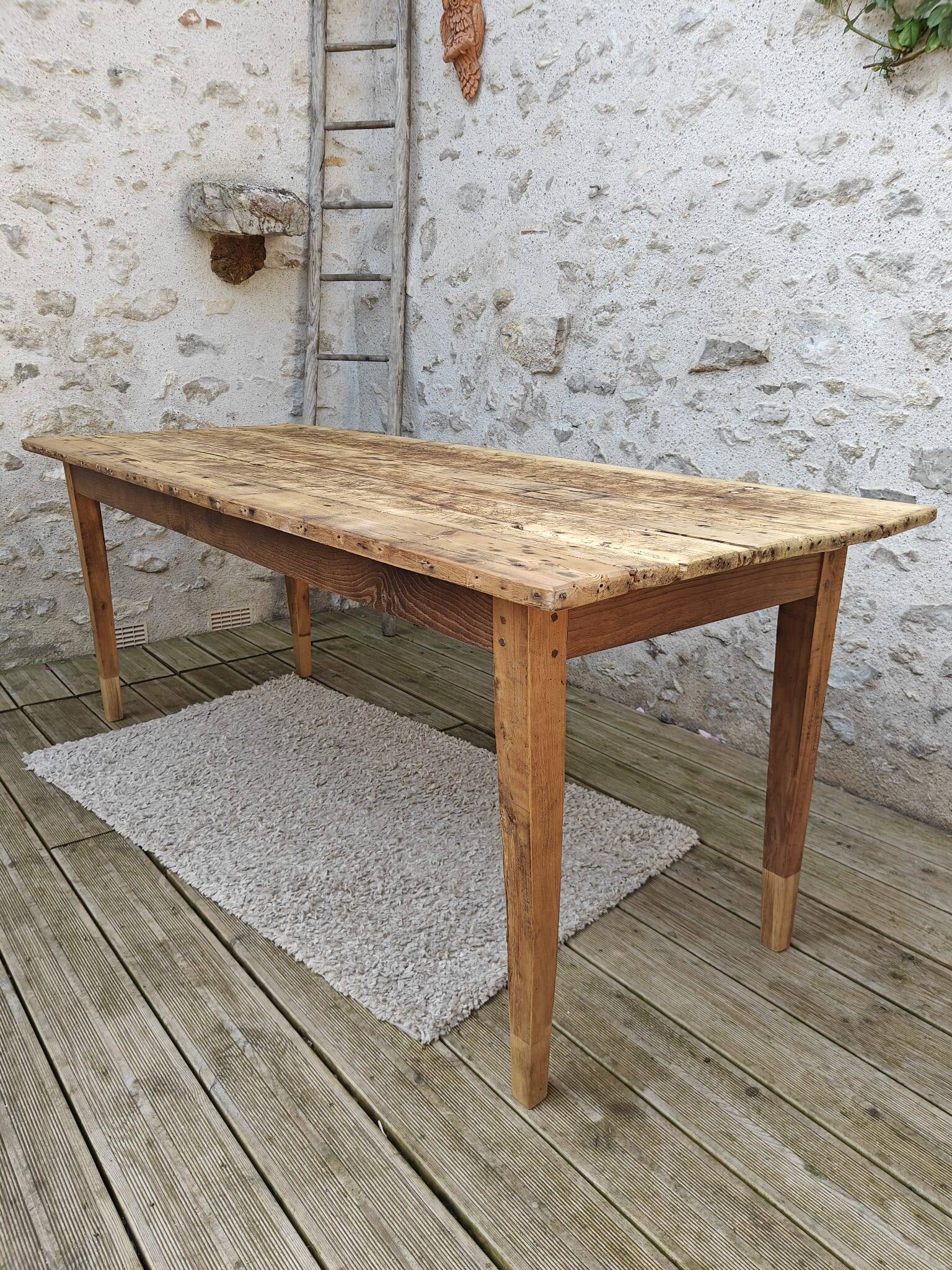 Restored old farmhouse table