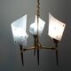 Lustre vintage rockabilly 3 feux années 50