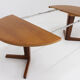 Vintage Danish round extendable dining table 1960s