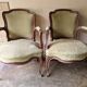 Pair of Louis XV style cabriolet armchairs in molded wood - 19th century