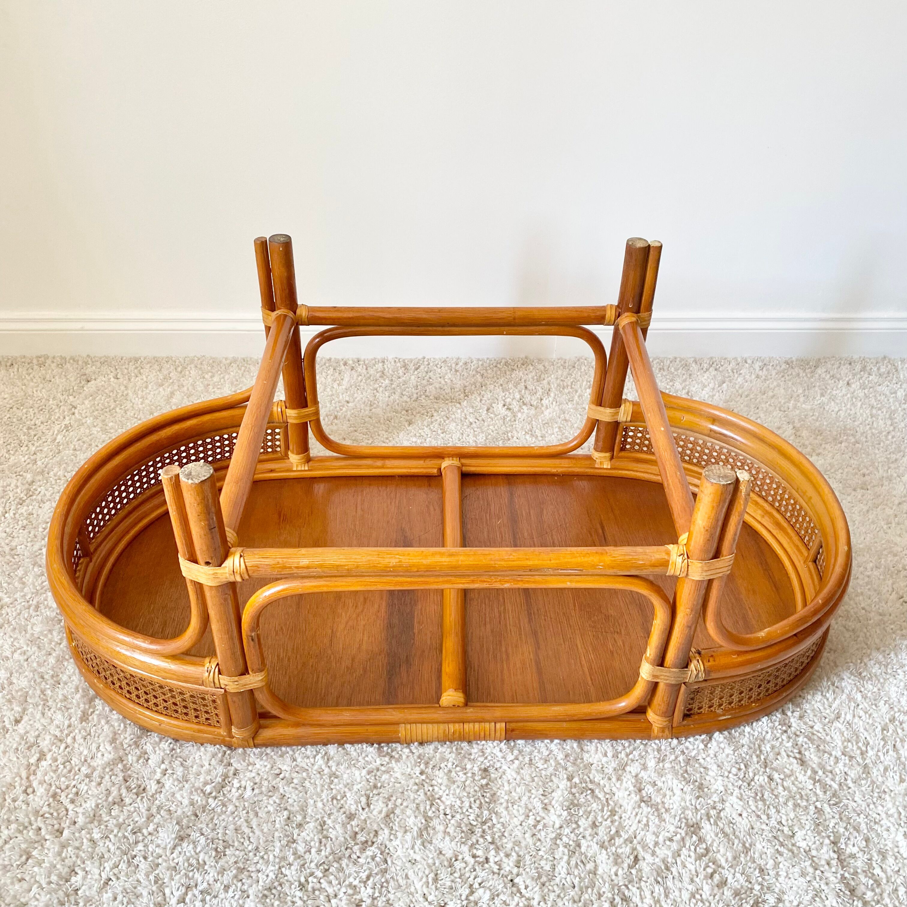 Vintage rattan coffee table