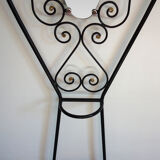 Vintage iron coat rack with mirror