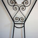 Vintage iron coat rack with mirror