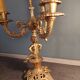 Electrified three-spoke brass candlesticks