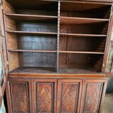 English mahogany bookcase with drawers