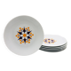 6 assiettes plates en porcelaine de bohème, 1970s, TK Thun -Tchécoslovaquie