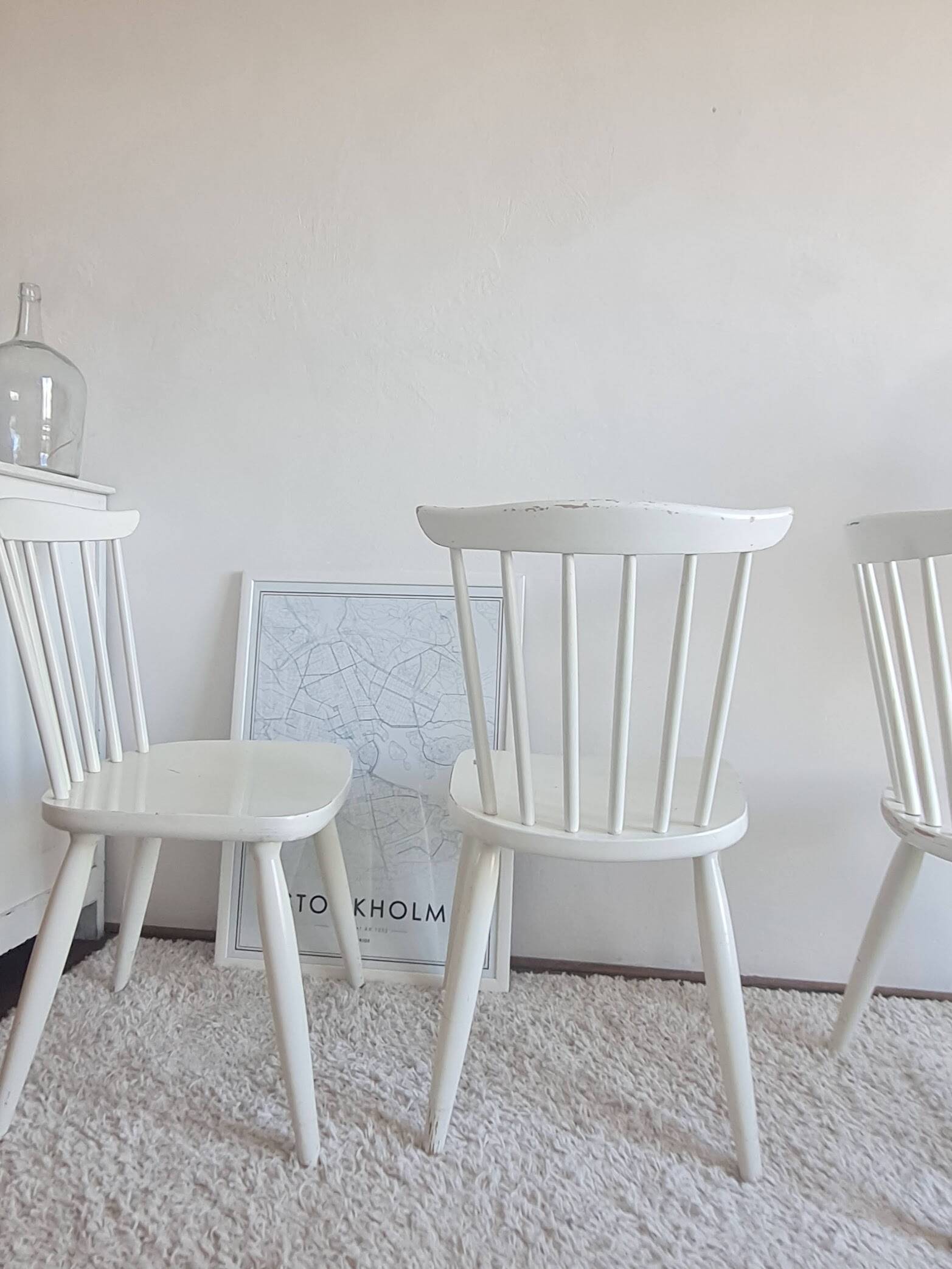 Set of six vintage Scandinavian chairs
