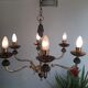 Italian gold coloured chandelier 1970s