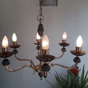 Italian gold coloured chandelier 1970s