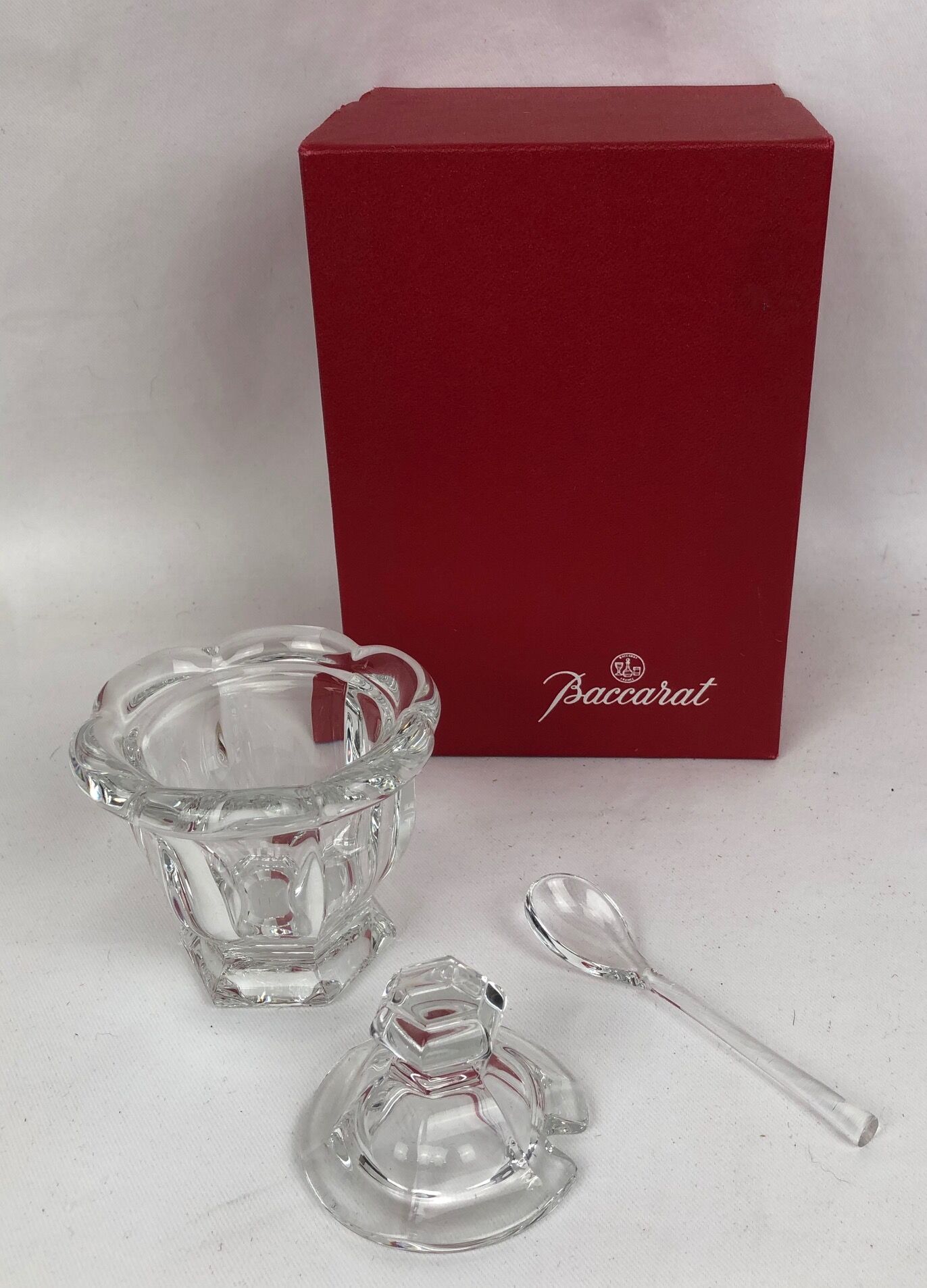 Baccarat cut crystal mustard, Harcourt Missouri model, 20th