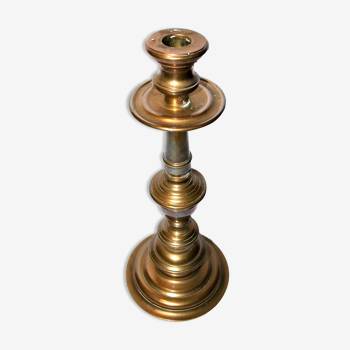 Bougeoir chandelier vintage en bronze doré 30 cm