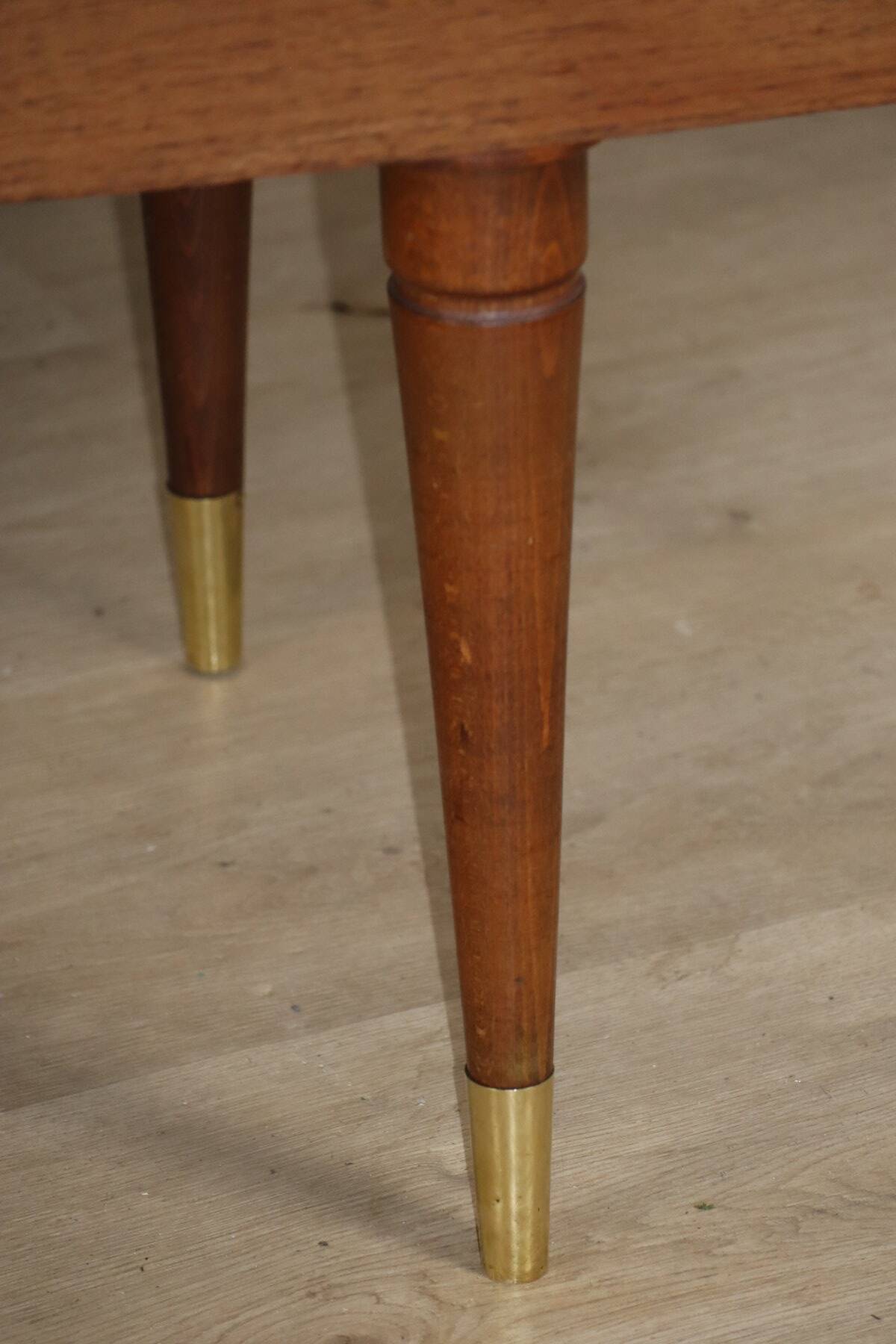 Enfilade vintage en teck et laiton - Années 70