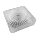 Vintage ceiling lamp / wall lamp - Molded glass - square - 1960