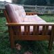 Pine sofa 3 places seventies