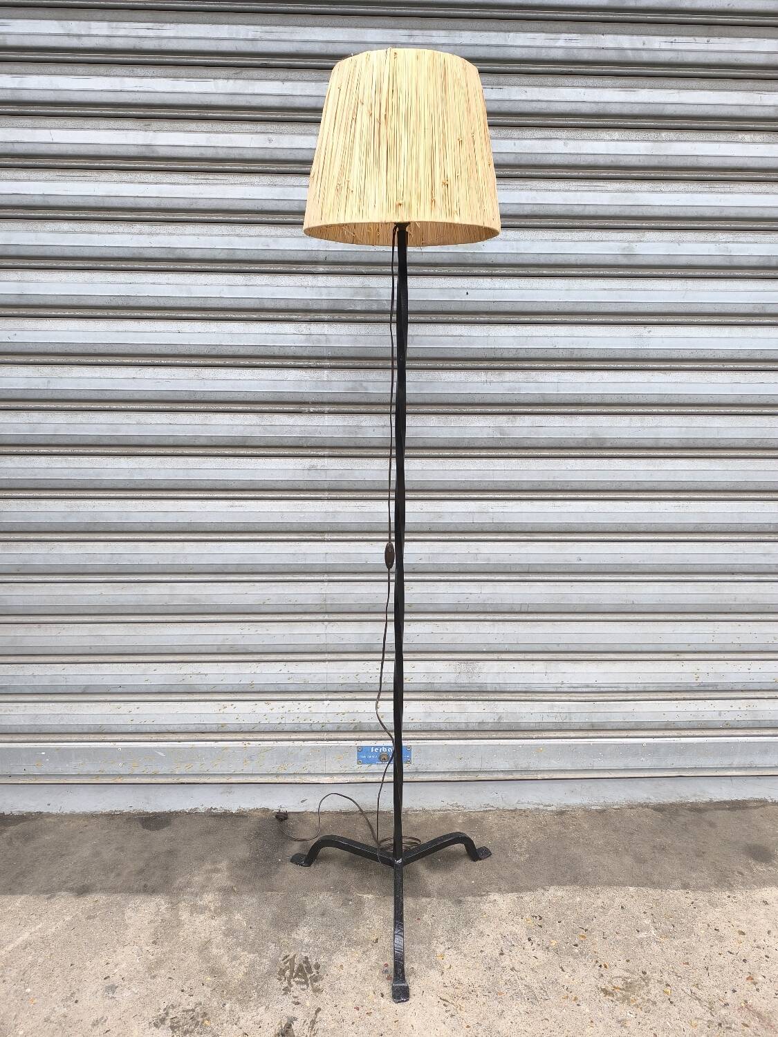 Wrought iron floor lamp circa 1950