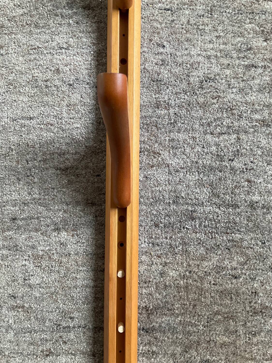 Vintage beech wall shelf