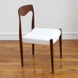 Scandinavian chair - Fully restored - Fabric, foam & straps: new