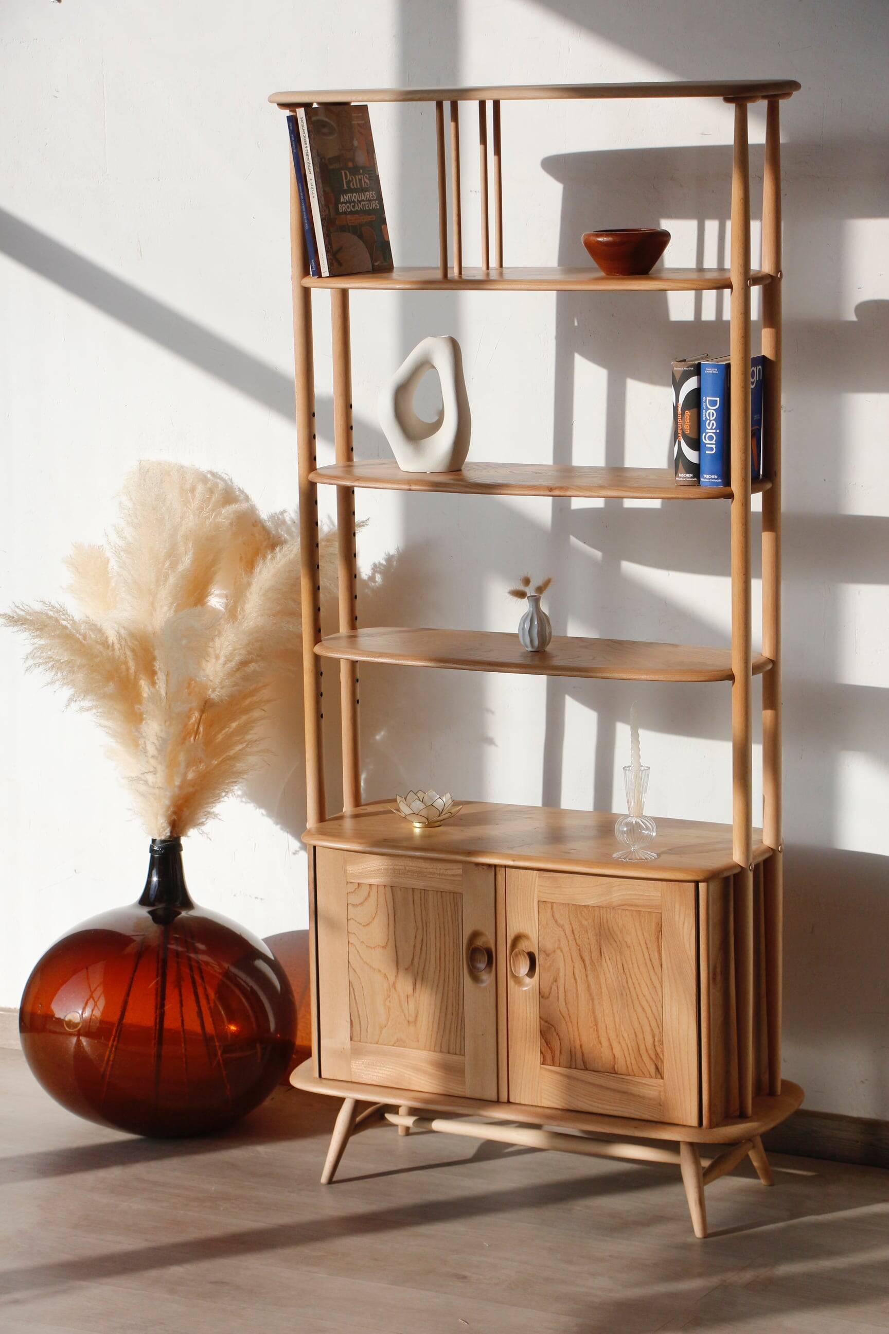 Vintage Bookcase / Room Divider - Windsor / Giraffe Model - Ercol