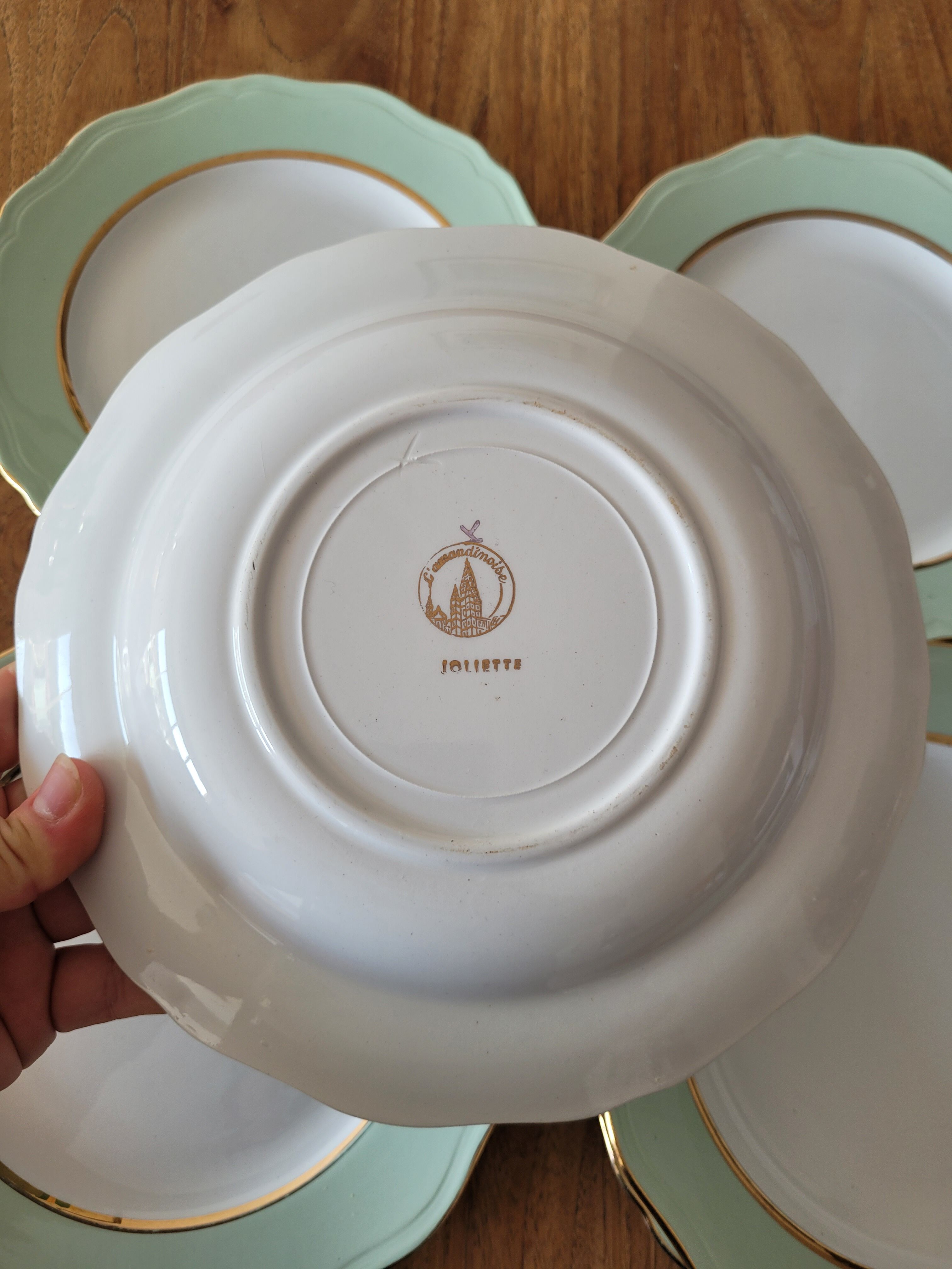 6 plates the Amandinoise "Joliette"