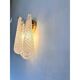 Modern Italian Gold Wall Sconce Lot of Four with Murano Conchiglie Glass