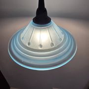 Art Deco blue globe lamp