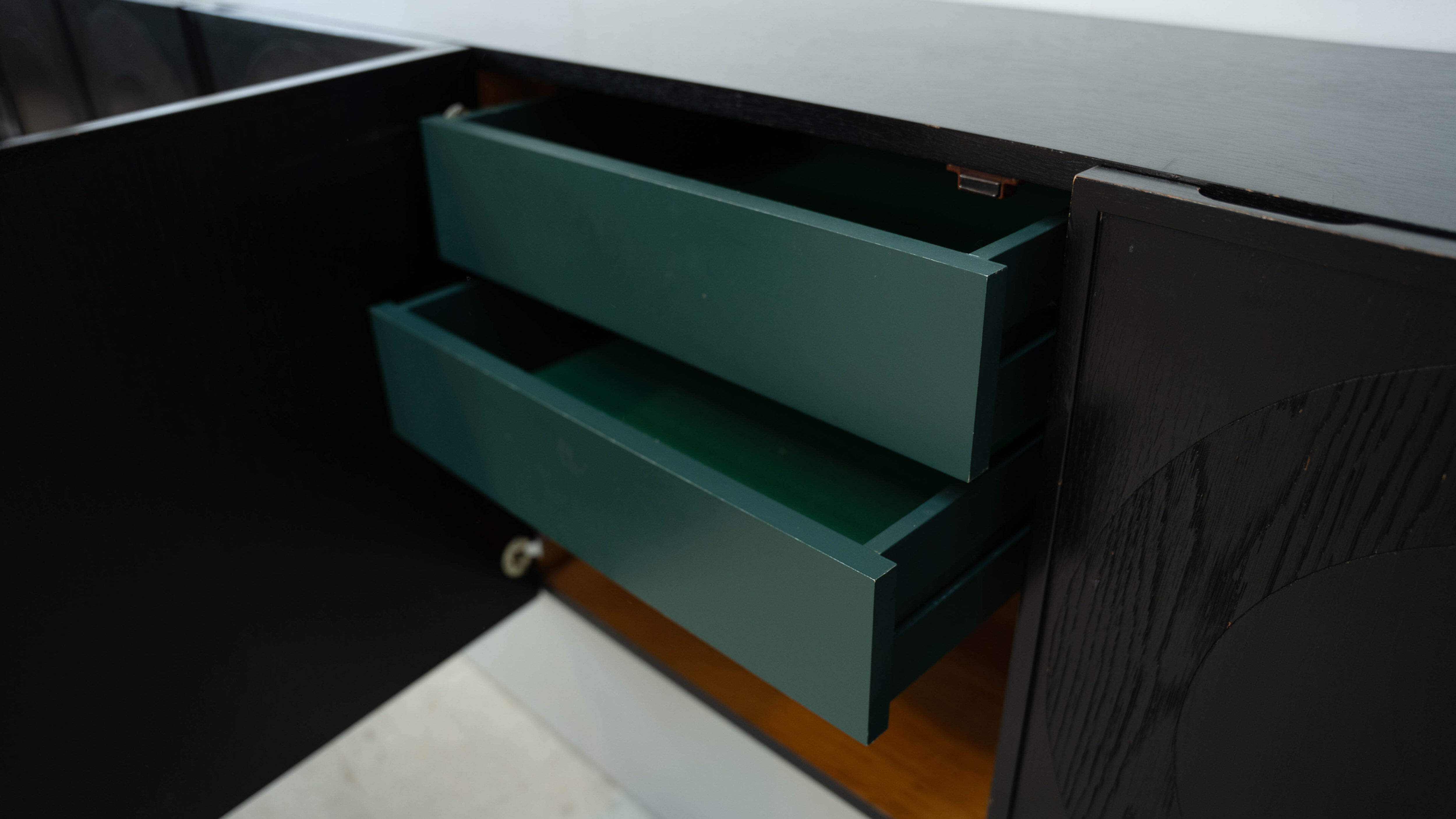 Black brutalist sideboard by Musterring