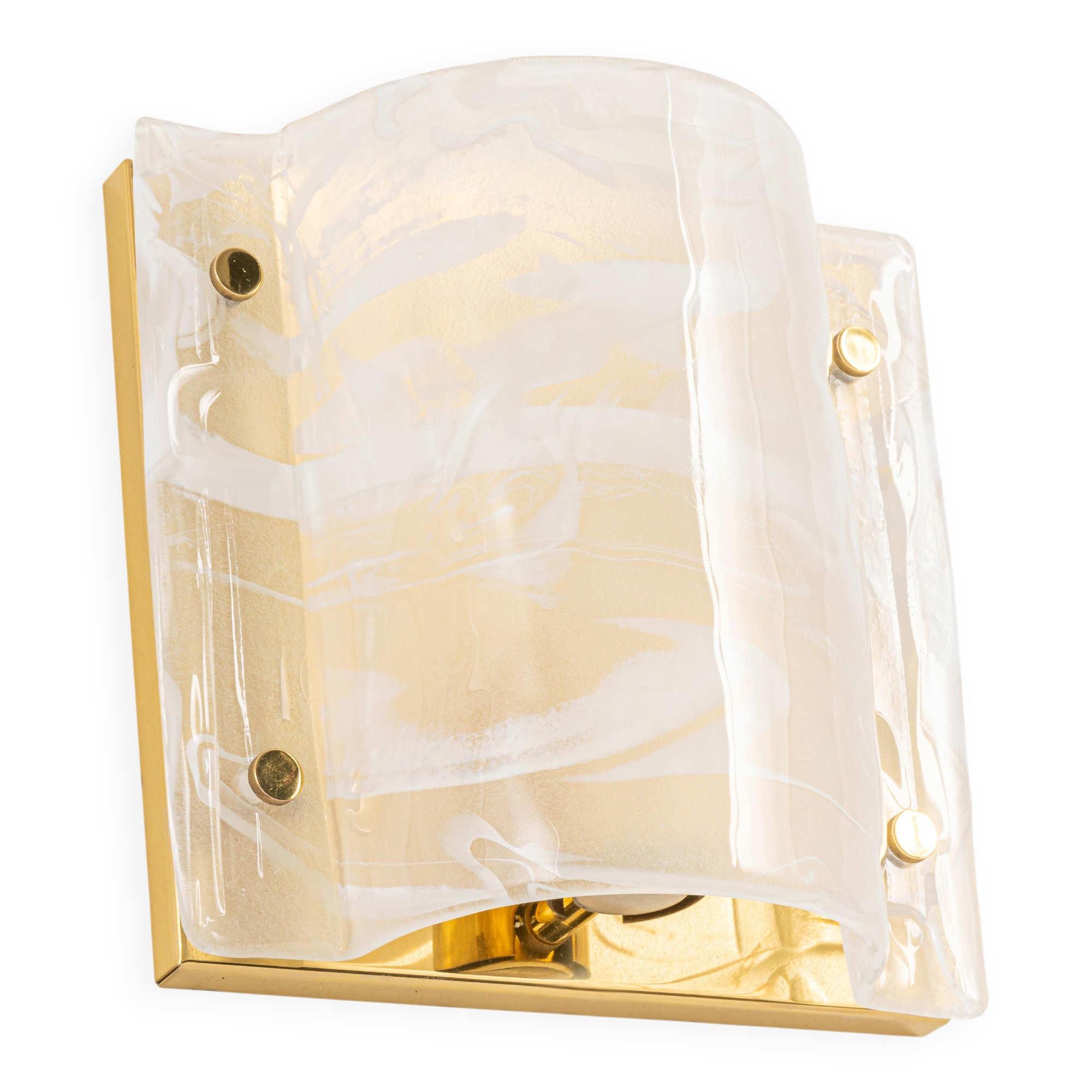 Murano glass wall sconce by Hillebrand, Germany, 1970s