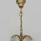 Large and antique chandelier, brass crown ceiling light, 7 tiers, 6 lights