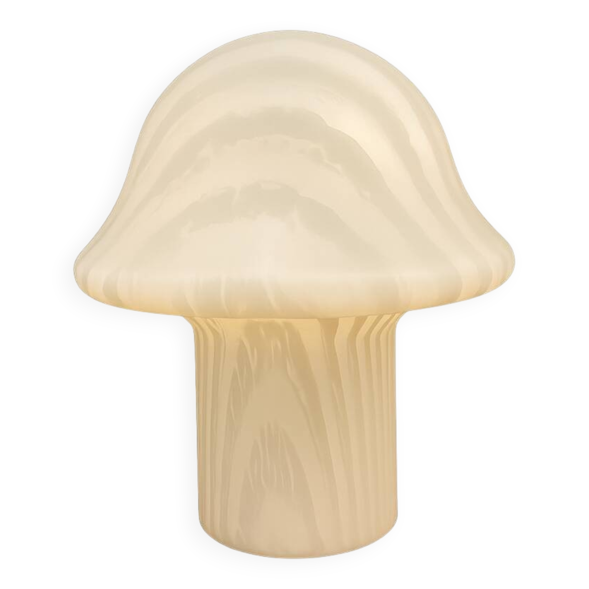Lampe champignon vintage Peill & Putzler en verre opaline