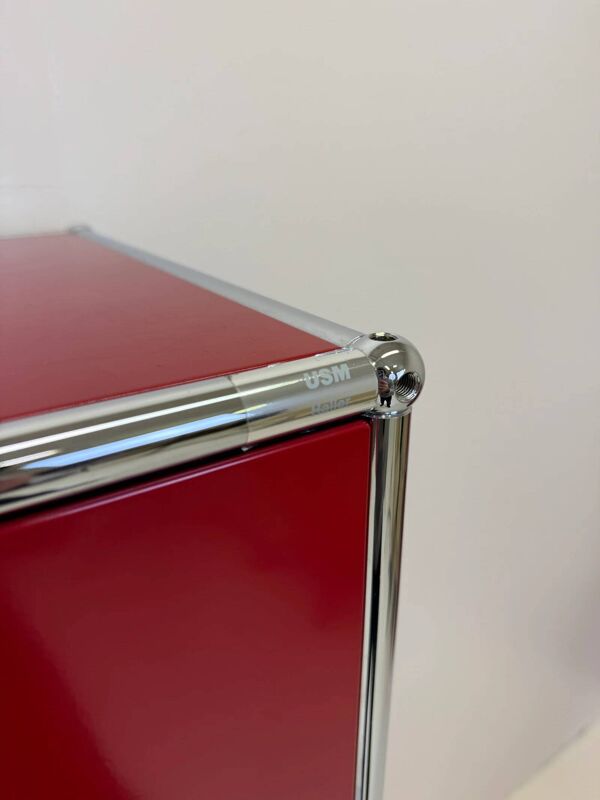 USM Haller « Rouge rubis » – Grand meuble de rangement (état neuf)