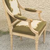 Louis xvi style upholstered armchair