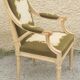 Louis xvi style upholstered armchair